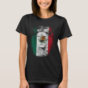 Camiseta León Trippy Bandera de México EDM raya tecno m