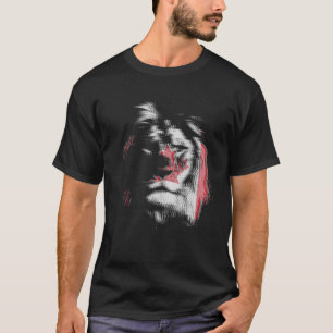 Camiseta León trippy EDM lanza la bandera de tecno canadien