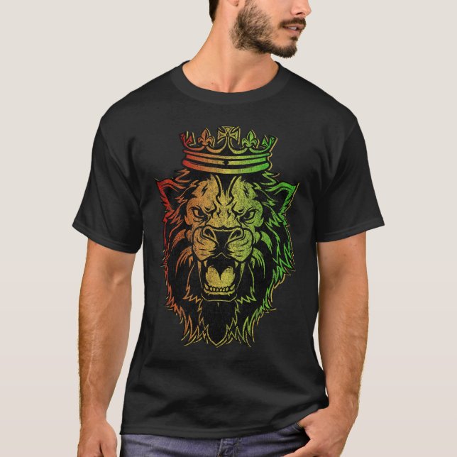 Camiseta León vintage de Judah Rastafarian (Anverso)
