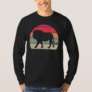 Camiseta León Vintage Silueta De León Retro Animal 70s 80s