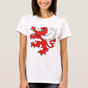 Camiseta León Wings Stand Símbolo poder Tonga Claw Rojo