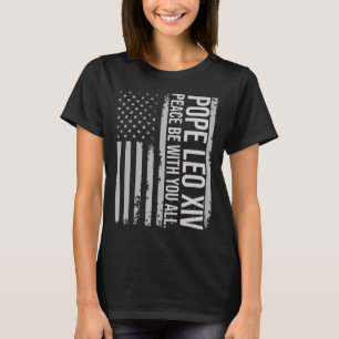 Camiseta León Xiv 14.º Vino De Bandera Estadounidense
