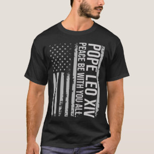 Camiseta León Xiv 14.º Vino De Bandera Estadounidense