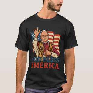 Camiseta León Xiv: Dios bendiga a Estados Unidos Pabellón N