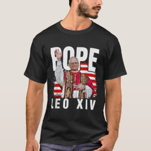Camiseta León Xiv Nuevo Papa Primer Pabellón Norteamericano