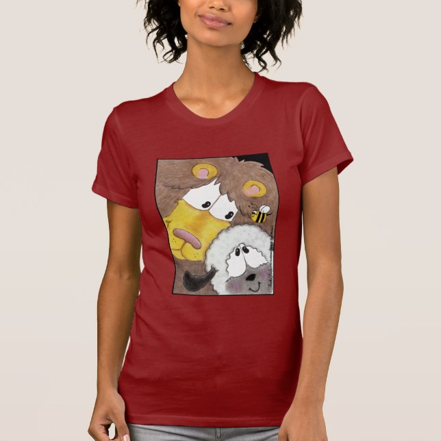 Camiseta León y cordero cerca (Anverso)