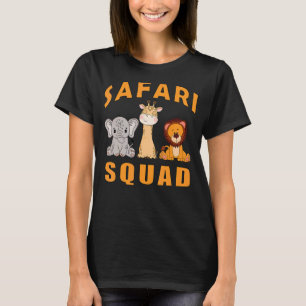 Camiseta León y jirafa de bebé elefante de la brigada Safar