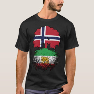 Camiseta León y Sol de Raíces Iraníes Crecidas en Noruega