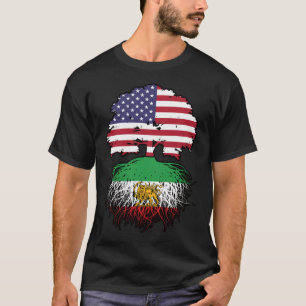 Camiseta León y Sol de Raíces Iraníes Crecido en América