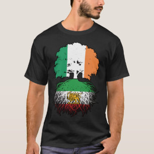 Camiseta León y Sol de Raíces Iraníes Crecido en Irlanda