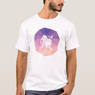 Camiseta León zodiaco de León del horóscopo púrpura moderno