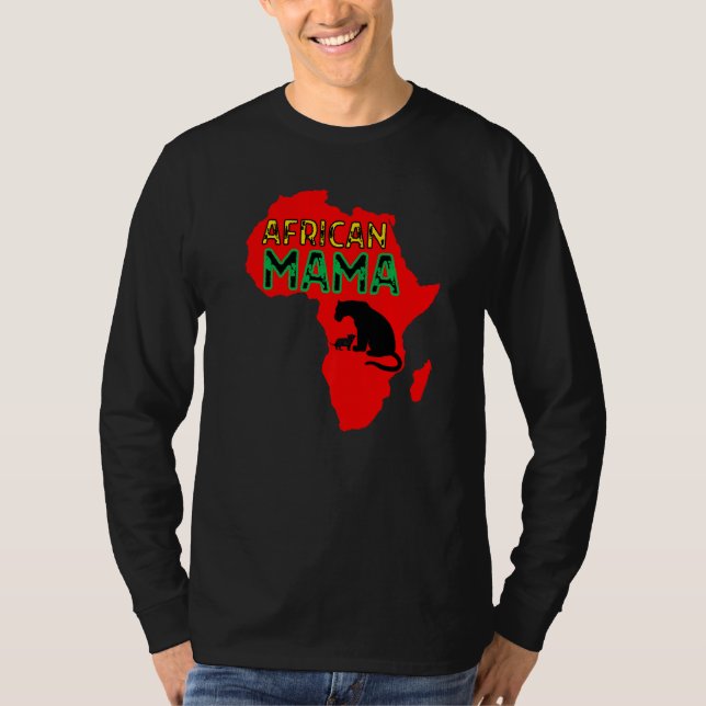 Camiseta Leona africana roja (Anverso)