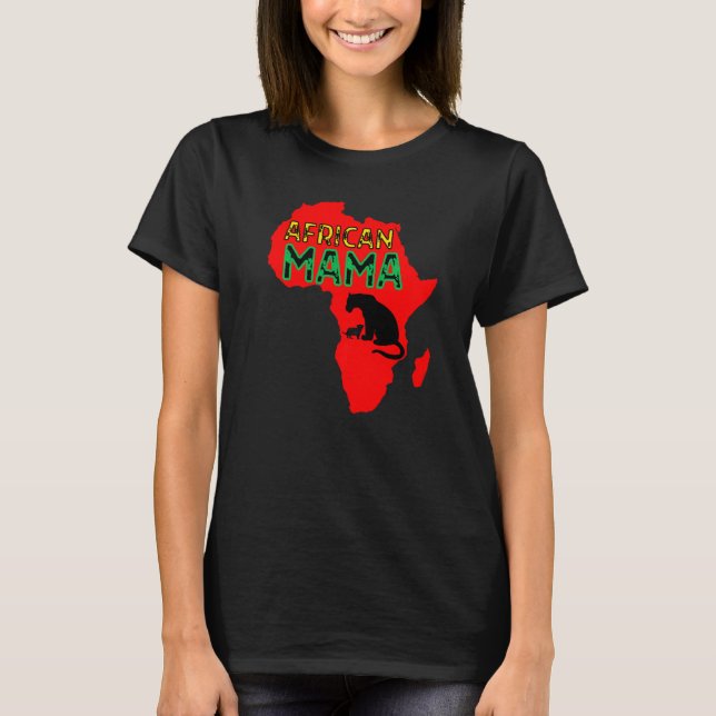 Camiseta Leona africana roja (Anverso)