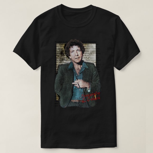 Camiseta Leonard Cohen (Diseño del anverso)