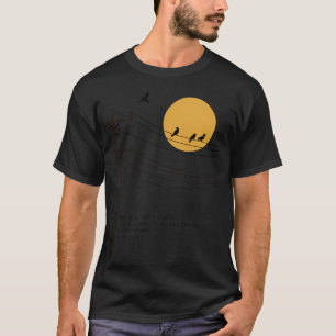 Camiseta Leonard Cohen Bird on a Wire arte de poesía