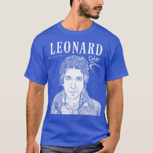 Camiseta Leonard cohen White retro