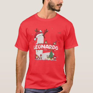 Camiseta Leonardo Christmas Shirt w Leonardo Name for funny