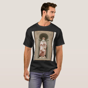 Camiseta Leonardo da Vinci coloreado con pesas de rosa
