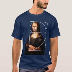 Camiseta Leonardo da Vinci Mona Lisa Fibonacci Sequence