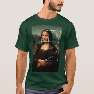Camiseta Leonardo da Vinci Mona Lisa Fibonacci Sequence