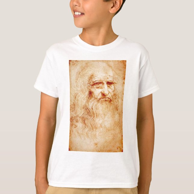 Camiseta Leonardo da Vinci, presunto autorretrato. (Anverso)