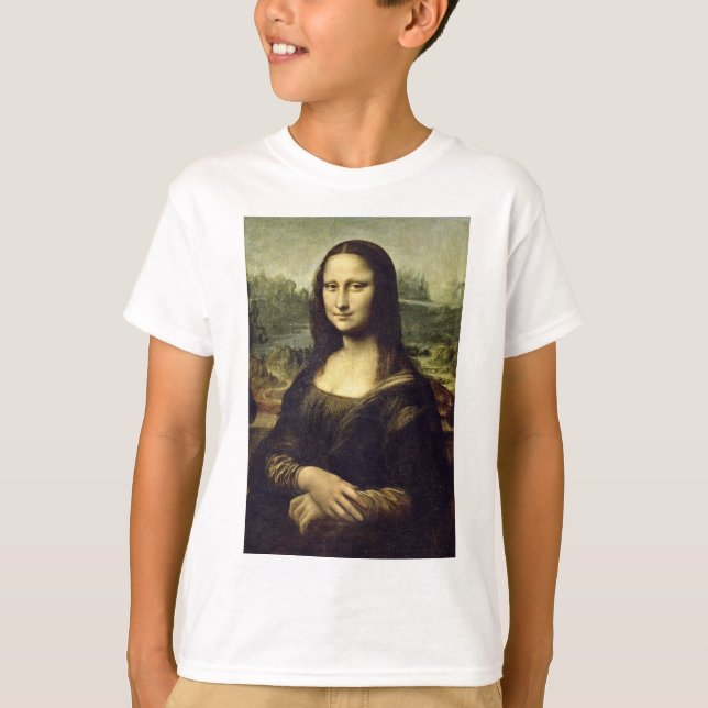 Camiseta Leonardo Da Vinci - Retrato de Mona Lisa. (Anverso)