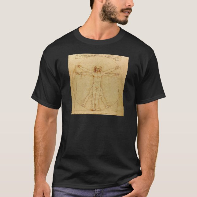 Camiseta Leonardo da Vinci , Vitruvian Man (Anverso)