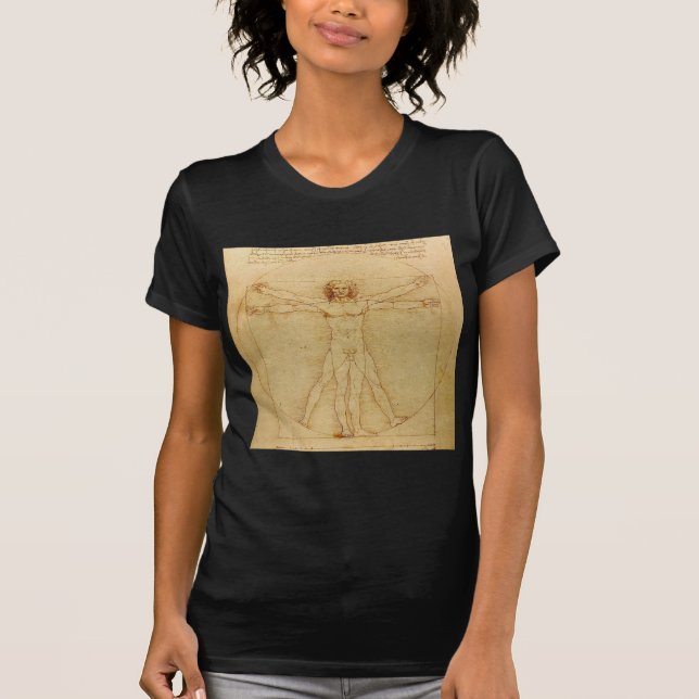 Camiseta Leonardo da Vinci , Vitruvian Man (Anverso)