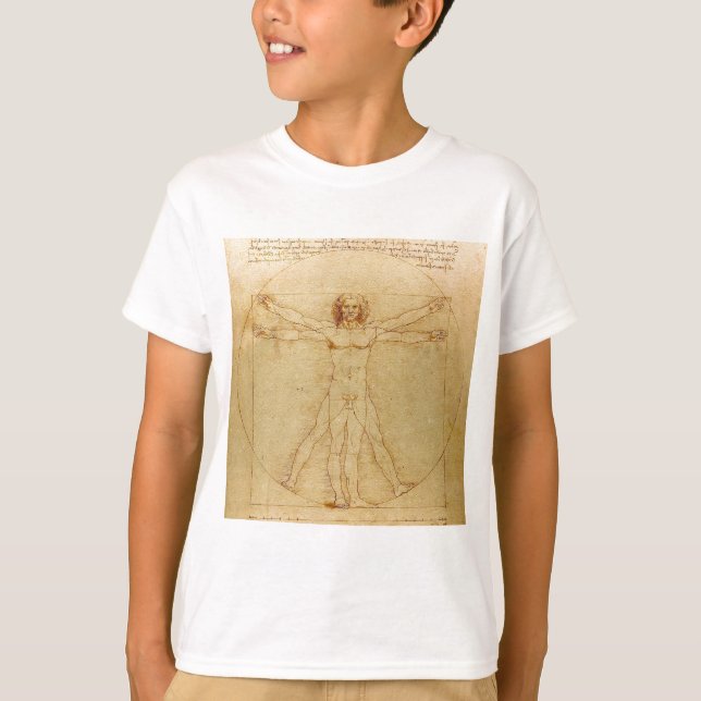 Camiseta Leonardo da Vinci , Vitruvian Man (Anverso)