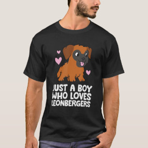 Camiseta Leonberger Dog Boy, Solo Un Niño Que Ama A Leonber