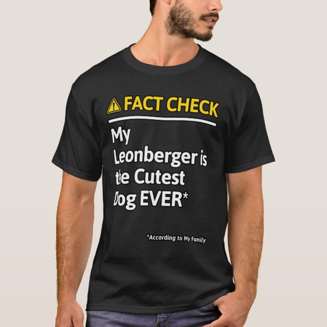 Camiseta Leonberger Dog Funny Fact Check (Anverso)