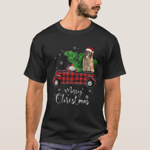 Camiseta Leonberger Dog Ride Red Truck Navidades Perro Grac