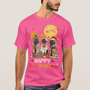 Camiseta Leonberger Happy Hallothanksmas Halloween Thanksgi