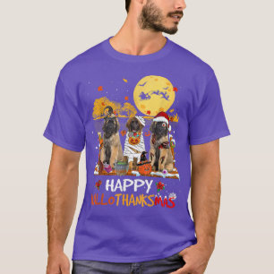 Camiseta Leonberger Happy Hallothanksmas Halloween Thanksgi