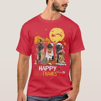 Camiseta Leonberger Happy Hallothanksmas Halloween Thanksgi