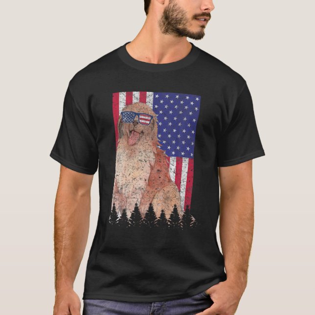 Camiseta Leonberger Patriotic Dog USA Orgullo Bandera Ameri (Anverso)