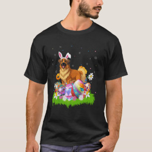 Camiseta Leonberger perro caza de huevos de Pascua oreja de
