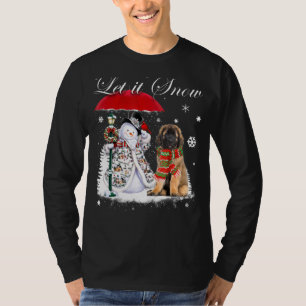 Camiseta Leonberger Santa Dog Navidades Snowman Xmas Pajama