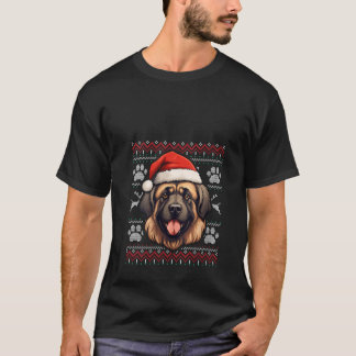 Camiseta Leonberger Santa Hat Navidades Divertido Perro Mam