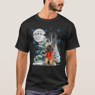 Camiseta Leonberger Under Moonlight Navidades de Nieve Paja