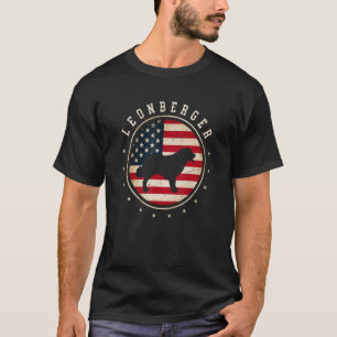 Camiseta Leonberger Usa Flag 4 July Dog Mom Dad