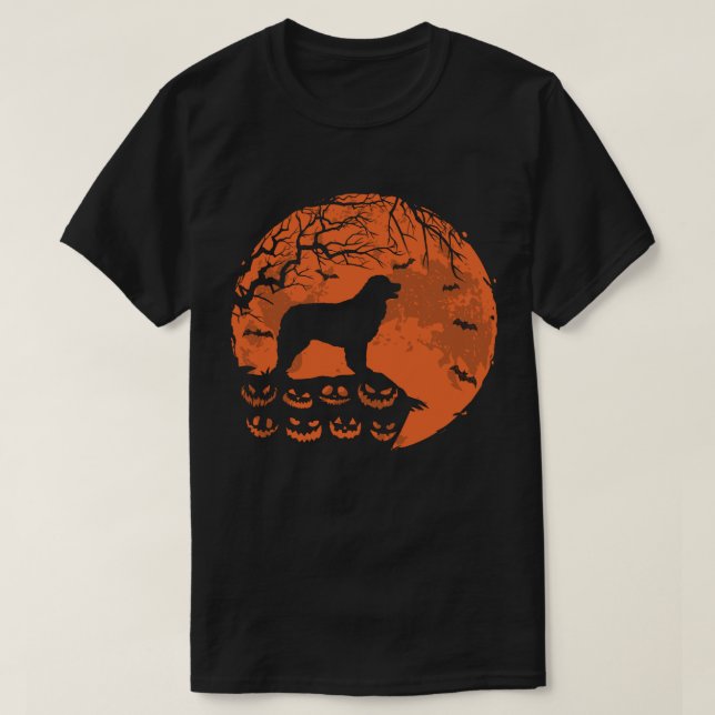 Camiseta Leonberger Y Moon Halloween Dog Lover Gift (Diseño del anverso)