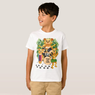 Camiseta Leones africanos del safari que tocan los