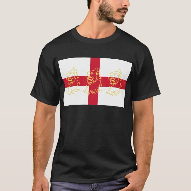 Camiseta Leones cruzados de San Jorge de la bandera inglesa (Anverso)