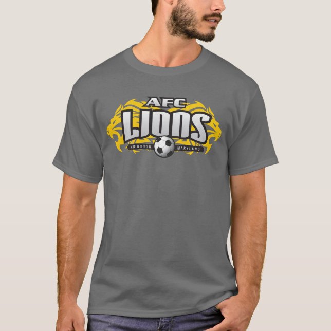 Camiseta Leones del AFC gris oscuro (con #) (Anverso)