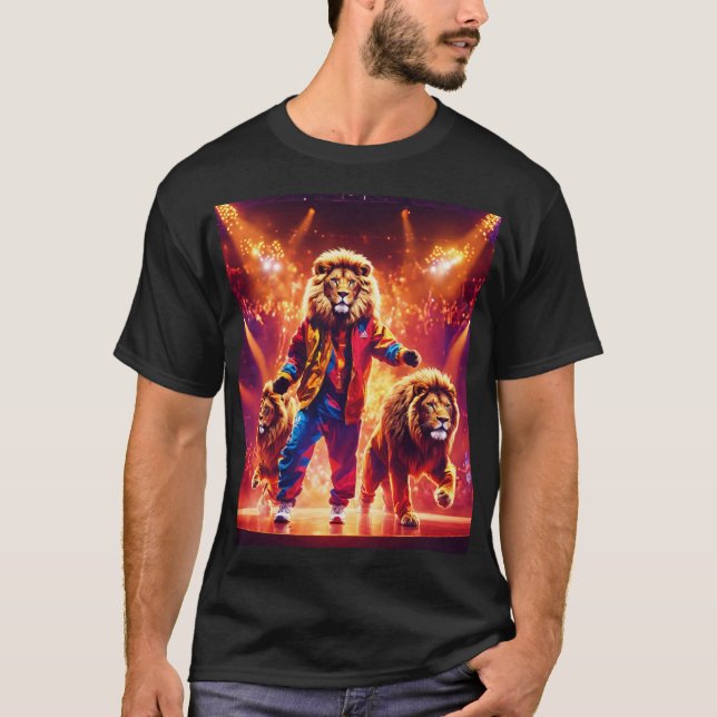Camiseta Leones divertidos: Extravaganza de la ruptura" (Anverso)