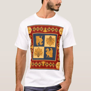 Camiseta Leones dorados: diseño de pañuelos Art Nouveau