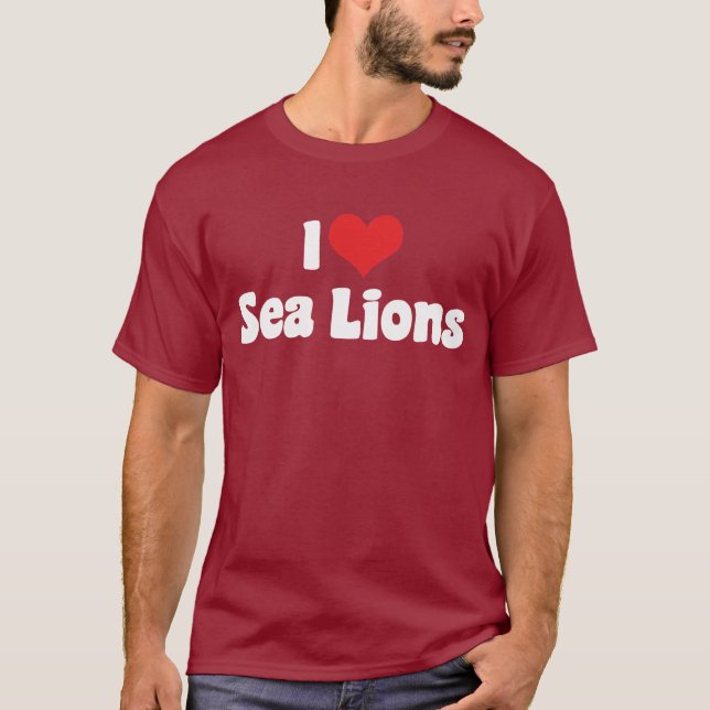 Camiseta Leones Marinos Corazón Que Amo (Anverso)