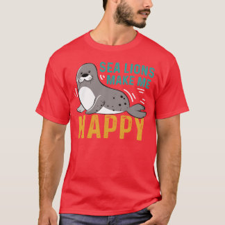 Camiseta Leones Marinos Regalo Feliz Biólogo Marino retro