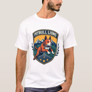 Camiseta Leones Pitbull Mascota Vintage Insignia Deportiva